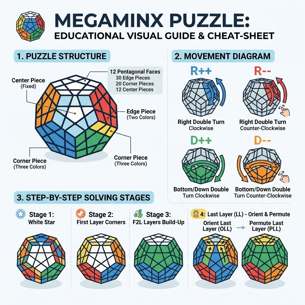 Megaminx Visual Guide Infographic