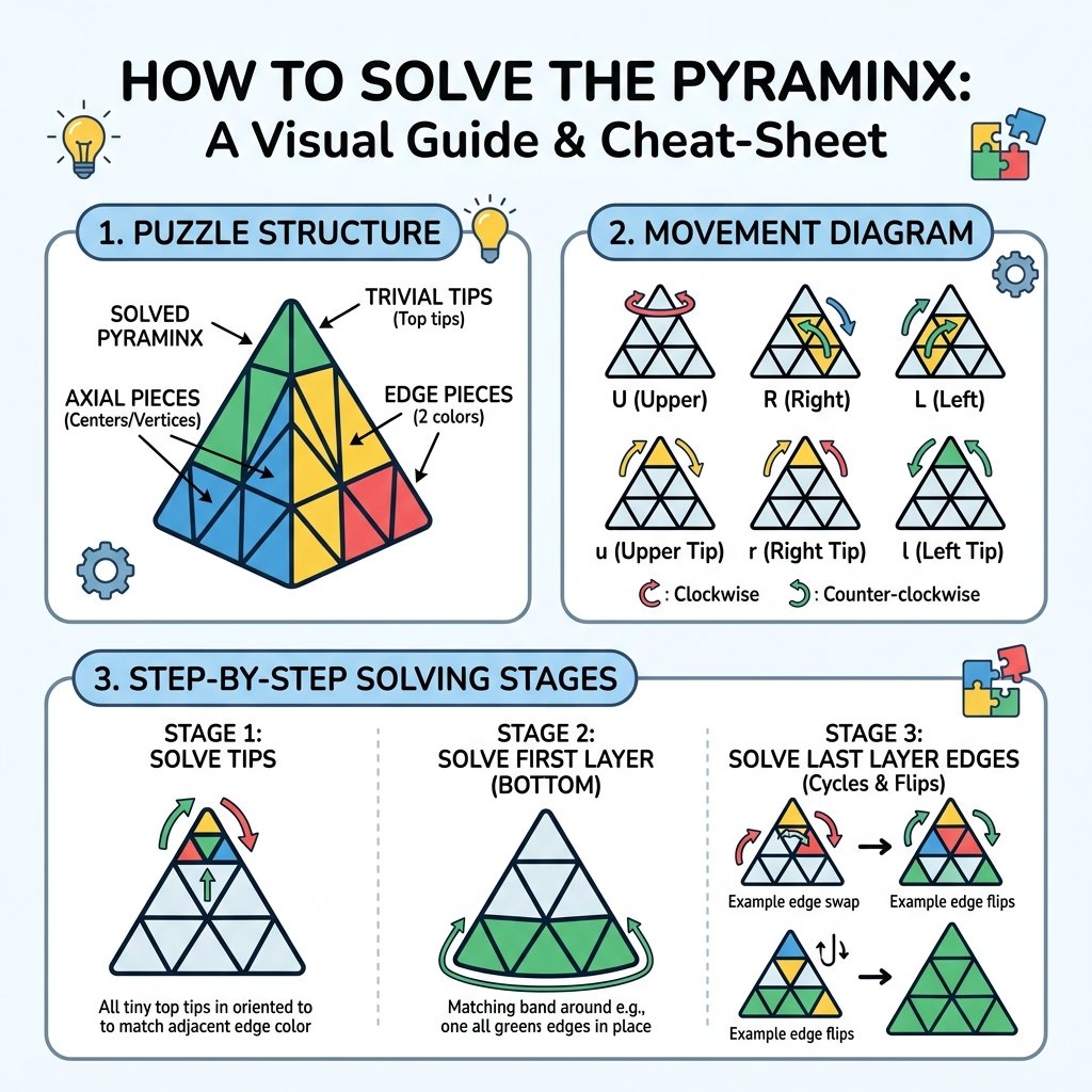 Pyraminx Visual Guide Infographic